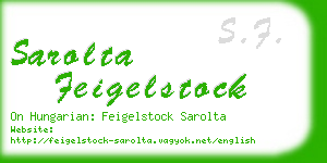 sarolta feigelstock business card